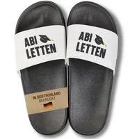 22Feels Geschenk zum Abitur Abi Badelatschen Abiletten für Absolventen Badepantolette IN DEUTSCHLAND BEDRUCKT
