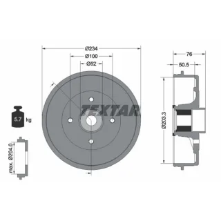 TEXTAR Bremstrommel Nissan Micra Note Tiida