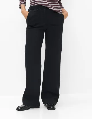 Raphaela by Brax Damen Marlenehose Style PAM FLARED BLACK, denim schwarz, Gr. 40K