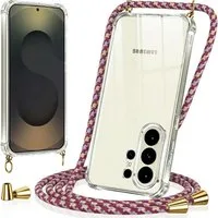 CoolGadget Handykette Handyhülle mit Handyband für Samsung Galaxy S24 FE 6,7 Zoll, Case zum Umhängen Kette Halsband Kordel mit Hülle für Samsung S24 FE