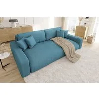 S-Style Möbel Schlafsofa Emma mit Bettkasten in Cord-Stoff