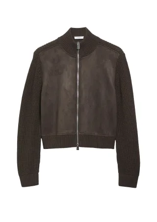 comma - Strickjacke braun - Gr. - 36
