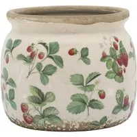 Chic Antique Dekovase Chic Antique Fraises Übertopf mit Erdbeeren