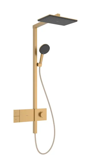 Hansgrohe Showerpipe Raindance Alive Q 210/340 1jet EcoSmart Thermostat brushed bronze , 24581140 24581140