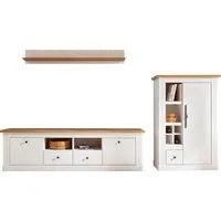 OTTO home Wohnwand Westminster S, (Set, 3-St., Lowboard, Kommode, Wandregal), im romantischen Landhausstil