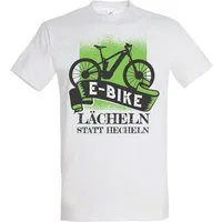 Youth Designz T-Shirt E-Bike Lächeln Statt Hecheln Herren Shirt mit lutsigem Frontprint