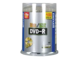 Maxell 100 x DVD-R | 275611 | 4.7 GB 16x - Cakebox