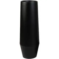 VIVANNO Bodenvase Fiberglas BERBELO Rund - Schwarz Matt (1 St), 28x80 cm