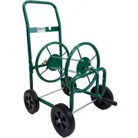 TRUTZHOLM Schlauchwagen Basic 4 Räder 95,5 x 58 cm Stahl, für 50m 3/4 Zoll Gartenschlauch grün