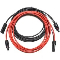 smartEC Solarkabel Verlängerungskabel 4 - 6mm² mit Stecker 2x 4m 4mm² Solarkabel, Außenduchmesser: 5,2mm (400 cm), Kabeltyp H1Z272-K IP68 Verlängerungskabel 1-30 Meter