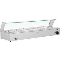 Royal Catering Speisenwärmer Bain Marie 6 x GN 1/3 Edelstahl 2100 W Warmhaltebehälter 21L Gastro