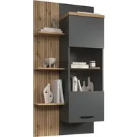 Home affaire Hängevitrine Bajo (1-St) Hängeschrank mit 1 Tür & 1 Glasboden – (B/T/H) 80/32/161 cm