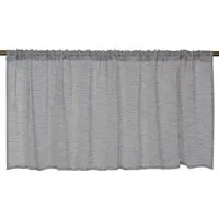 ELBERSDRUCKE Scheibengardine Bistrogardine mit Tunnel Liem grau 48 x 140 cm (1 St), Stangendurchzug, halbtransparent, Polyester, einfarbig, modern, Leinenlook, Sichtschutz