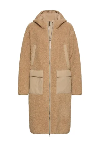 camel active - Teddymantel mit 2-Wege Reißverschluss sand - Gr. - 36