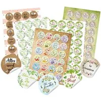 Logbuch-Verlag Aufkleber 5 x 24 bunte Aufkleber - großes Sticker Set Glück Hoffnung Motivation
