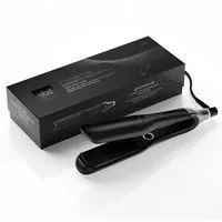 GHD Glätteisen ghd chronos max Styler schwarz – Glätteisen große Platten dickes Haar Titanium-Keramik-Beschichtung, Glätteisen