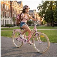 Actionbikes Motors Kinderfahrrad Mädchen Kinder Fahrrad Retrostar in Rosa, 1 Gang, ohne Schaltung, (V-Brakes vorne und hinten - Wave-Rahmen - gefederter Sattel, 1-tlg., Rutschfeste Handgriffe - Lenkerschutz - Fahrradständer), Kinderfahrrad 24 Zoll - 