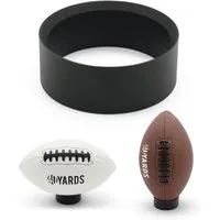 40YARDS Basketballständer American Football Standring – Massiver Metall-Ringständer, in mattschwarz mit 45°-Innenkanten für sicheren Halt