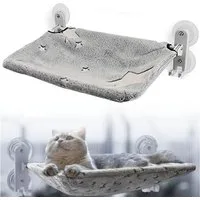 SURFOU Katzen-Hängematte Fensterliege für Katzen 30*60cm Hängematte Katze Katzenbett Fenster, Hängematte Fensterbrett Katzenliege Katzenfenster-Liege bis 18 kg