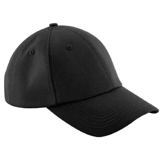 Beechfield Unisex Authentic 6 Panel Baseball Kappe (Schwarz)