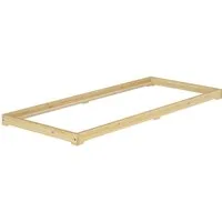 ERST-HOLZ Massivholzbett Studentenbett Futon Extra Niedrig Bettrahmen 90 x 200 cm Kiefer Massiv, Kiefer farblos lackiert