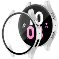 SmartUP Smartwatch-Hülle 2X Hülle für Samsung Galaxy Watch 5 40mm / 44mm Schutzglas Case Tasche, kompletter Rundumschutz