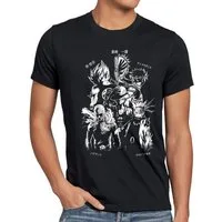 style3 T-Shirt Anime Heroes one piece dragonball one punch man manga japan