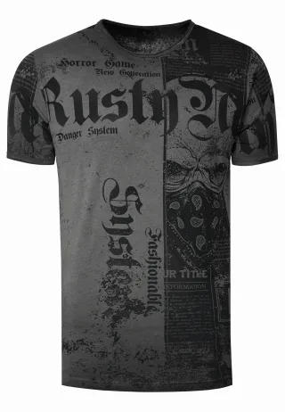 T-Shirt mit American-Skull Westside-Gang-Banger Print