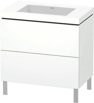 Duravit L-Cube c-bonded Set bodenstehend Weiß Matt 800x480x698 mm - LC6937N1818 LC6937N1818