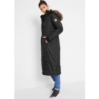 bonprix Wintermantel mit abnehmbarer Kapuze + Fellimitat, Daumenlöcher, Handy-Innentasche