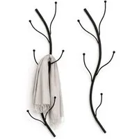 DanDiBo Wandgarderobe Metall Schwarz 93861 Flora 2er Set Garderobe Wand Garderobenhaken