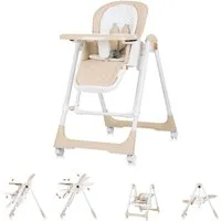 Chipolino Kombihochstuhl Milk Shake, Babyschaukel, Räder, verstellbare Rückenlehne, klappbar, Fußstütze