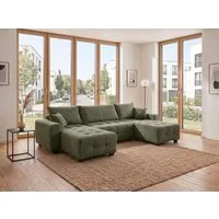 OTTO home Wohnlandschaft Bella U-Form, B: 314 cm, inkl. Schlaffunktion, inkl. Bettkasten, Bonellfederkern, extra große Liegefläche: 269x135cm