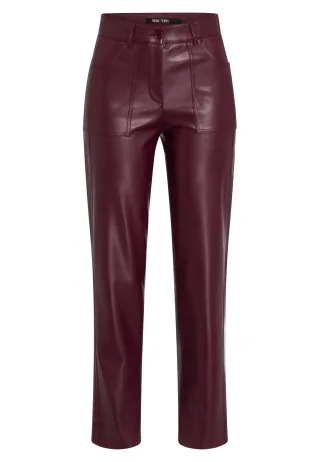 Marc Aurel - Hose in Leder-Optik light bordeaux - Gr. - 42