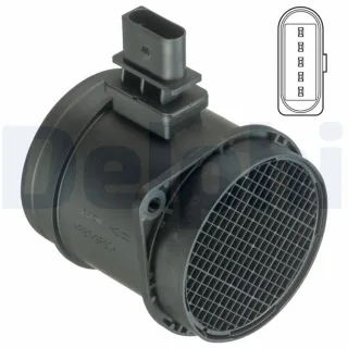 Delphi Luftmassenmesser Audi Skoda VW AF10408-12B1