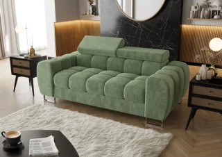 Sofa Designersofa BASTIEN 2-Sitzer in Stoff Terra Mintgrün