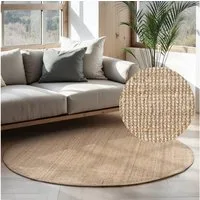 HANSE Home Teppich Jaipur Juteteppich, als Läufer und in Rund, rund, Höhe: 10 mm, 100% Naturfaser, Wohnzimmer, Esszimmer, Schlafzimmer, GRS