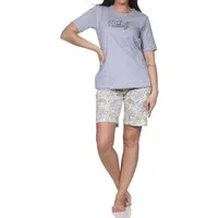 Normann Pyjama Normann Damen kurzarm Shorty Pyjama Paisley-Muster– auch in Übergröße