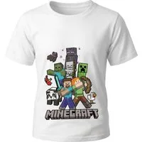 Minecraft Print-Shirt Minecraft Gamer Kinder T-Shirt Kurzarm Shirt 100% Baumwolle (1-tlg) Gr. 116 bis 146