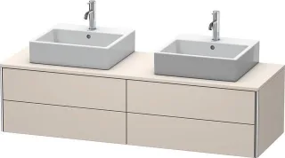 Duravit XSquare Konsolenwaschtischunterbau wandhängend Taupe Supermatt 1600x548x400 mm - XS4917B8383 XS4917B8383