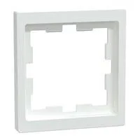 Rahmen einfach Lotosweiß D-Life MEG4010-6535, Abdeckrahmen, Thermoplast, glänzend weiß (glänzend), Retail