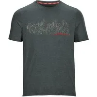 Killtec T-Shirt MN TSHRT C Schnelltrocknendes Herren T-Shirt mit Berg-Print und Melange-Optik