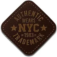 Mono-Quick Aufnäher Bügelbild, Aufbügler, Applikationen, Patches, Flicken, zum aufbügeln, Polyester, Leder Authentic Wears NYC - Größe: 3 x 3 cm