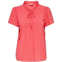JDY Kurzarmbluse JDYLIMA LIFE S/S TOP WVN NOOS Viskose, loose fit