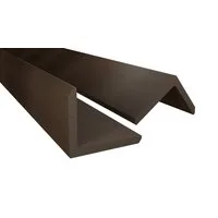 Endorphin Terrassendielen ® WPC Abschlussleisten 5er Set Braun 220cm Winkelprofil 5,5 x 4,5cm