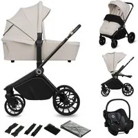 lionelo Kombi-Kinderwagen MIKA PLUS 3IN1, (Set), 3in1 Set mit Astrid i-size/XXL-Verdeck/Komfortable Dämpfung
