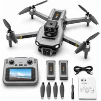 Goldstern-Tech RC-Quadrocopter (GPS Drohne mit 4K, Live Display Fernbedienung, 600m Reichweite), 360°-Kollisionsschutz, auto Motivverfolgung und Rückkehrfunktion