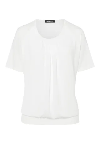 FRANK WALDER - Blusenshirt NOS im Materialmix ecru - Gr. - 44