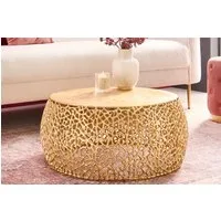 riess-ambiente Couchtisch ABSTRACT LEAF Ø75cm gold (Einzelartikel, 1-St), Wohnzimmer · Metall · rund · handmade · Modern Design
