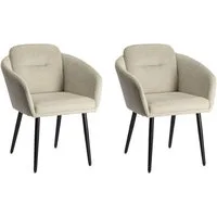 LeGer Home by Lena Gercke Esszimmerstuhl Fleur (Set, 2 St), Strukturstoff, ergonomisches Design, gesteppte Rückenlehne